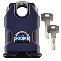 SQUIRE SS50CS Elite Dimple Cylinder Closed Shackle Padlock Keyed To Differ  - Dark Blue