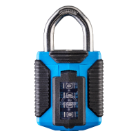 SQUIRE CP50/ATLS - All Terrain  Shackle Combination Padlock Open Shackle - Light Blue