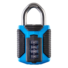 SQUIRE CP50/ATLS - All Terrain  Shackle Combination Padlock Open Shackle - Light Blue