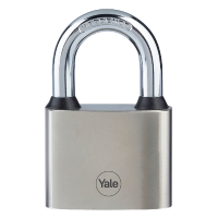 YALE Y112 Series Disc Tumbler Open Shackle Cast Iron Padlock 60mm Y112/60/132/1 - Silver