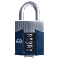 SQUIRE Warrior Open Shackle Combination Padlock 65mm - Blue & Silver