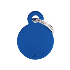 SILCA My Family Round Disc ID Tag With Split Ring Small - Blue