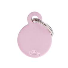 SILCA My Family Round Disc ID Tag With Split Ring Small - Pink