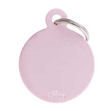 SILCA My Family Round Disc ID Tag With Split Ring Large - Pink