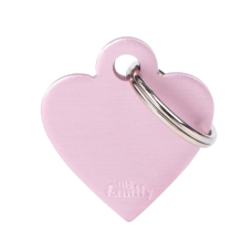 SILCA My Family Heart Shape ID Tag With Split Ring Small - Pink