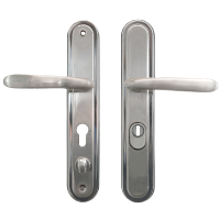 HOOPLY 201208 Lever Door Handle 68mm Centres C W Snib Right Hand - Satin Nickel