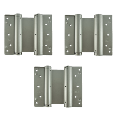 LIOBEX Fire Rated Double Action Spring Hinges C W Intumescent 150mm FD30 3 Hinges - Silver