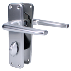 HOPPE Edinburgh Long Plate Bathroom Lever Handle Satin Anodised Aluminium