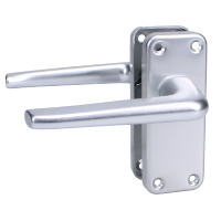 HOPPE Edinburgh Short Plate Lever Handle Furniture Satin Anodised Aluminium