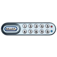 CODELOCKS KL1000 Horizontal Battery Operated Digital Cabinet Lock Right Hand - Silver Grey