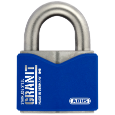 ABUS 37ST 55 Granit Marine Open Shackle Padlock Standard Profile Keyed To Differ - Blue