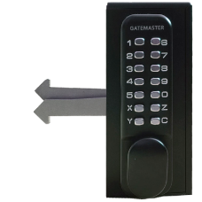 GATEMASTER SGLDS Single Sided Sliding Digital Gate Lock 40mm Frame Right Hand SGLDS40R - Black