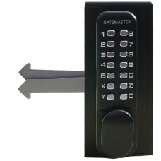 GATEMASTER SGLDS Single Sided Sliding Digital Gate Lock 50mm Frame Right Hand SGLDS50R - Black