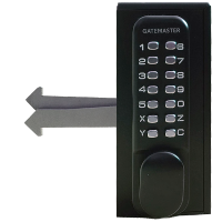 GATEMASTER SGLD Double Sided Sliding Digital Gate Lock 50mm Frame SGLD50 - Black