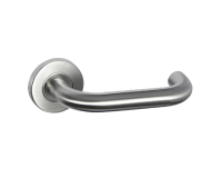 UNION J-1000RRSS01SS Return To Door Lever On Rose Tubular Handle Satin Stainless Steel