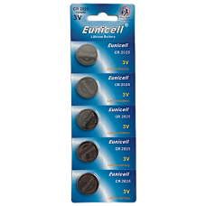 EUNICELL 3V CR2025 Button Cell Battery (5 PER CARD)