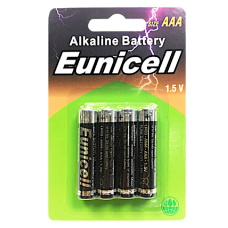 EUNICELL AAA 1.5V Alkaline Batteries (4 PER CARD)