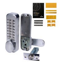 CODELOCKS CL155 Digital Lock With Optional Holdback CL155 SG FKP With Fire Kit - Satin Chrome