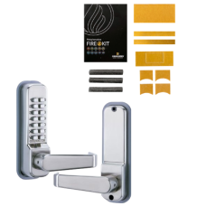 CODELOCKS CL410 Digital Lock With Tubular Mortice Latch CL410 With Fire Kit - Stainless Steel