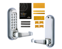 CODELOCKS CL510 CL515 Digital Lock With Tubular Latch CL510 Without Passage Set With Fire Kit - Stainless Steel