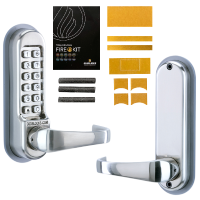 CODELOCKS CL510 CL515 Digital Lock With Tubular Latch CL515 With Passage Set And Fire Kit - Stainless Steel