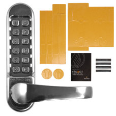 CODELOCKS CL520 Series Digital Lock With Mortice Lock CL520 FKP With Fire Kit - Stainless Steel