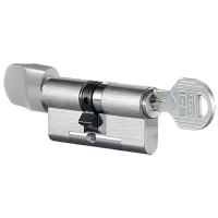 EVVA ICS KDZ Euro Key & Turn Cylinder Keyed To Differ 3 Keys TS007 3* 72mm 36-T36 31-10-T31 003EI - Nickel Plated