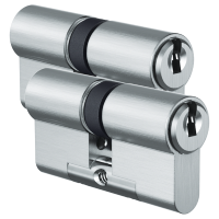 EVVA ICS Keyed Alike Pair DZ Double Euro Cylinder 6 Keys TS007 3* 72mm 36-36 31-10-31 003EI - Nickel Plated