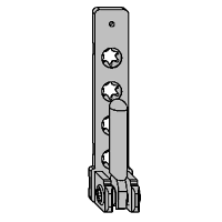 MACO TBT Pivot Post 52483 With 3mm Positioning Pin To Suit UPVC Silver