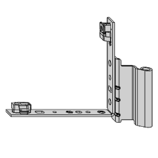 MACO TBT Rebated Corner Support 12 20-9 To Suit 9mm Eurogroove UPVC 54890 Right Hand - Silver