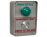 RGL Green Dome Exit Button With Vandal Resistant Emergency Exit Button VP-EEB - Stainless Steel