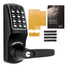 CODELOCKS CL5010 Battery Operated Digital Lock CL5010 Solid With Fire Kit - Black