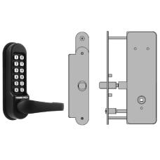 CODELOCKS CL0530 CL0535 Digital Lock Black Marine Grade with XTD Gate Lock CL0530 BK MG XTD Without Passage Set