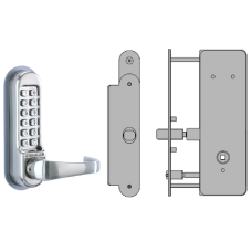 CODELOCKS CL0530 CL0535 Digital Lock with XTD Gate Lock CL0530 XTD Without Passage Set - Stainless Steel