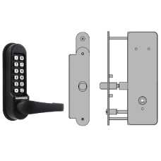 CODELOCKS CL0530 CL0535 Digital Lock Black Marine Grade with XTD Gate Lock CL0535 BK MG XTD With Passage Set