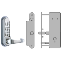 CODELOCKS CL0530 CL0535 Digital Lock with XTD Gate Lock CL0535 XTD With Passage Set - Stainless Steel