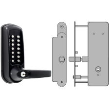 CODELOCKS CL0630 CL0635 Digital Lock Black Marine Grade With XTD Gate Lock CL0630 BK MG XTD Without Passage Set