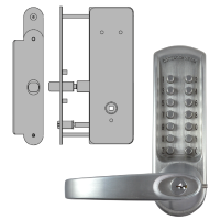 CODELOCKS CL0630 CL0635 Digital Lock Brushed Steel With XTD Gate Lock CL0630 BS XTD Without Passage Set