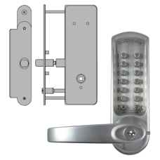 CODELOCKS CL0630 CL0635 Digital Lock Brushed Steel With XTD Gate Lock CL0635 BS XTD With Passage Set