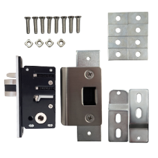 BORG LOCKS S203 Aluminium Latch 28mm Backset To Suit BL2000 BL4400 Series Right Handed With Fixing Kit