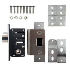 BORG LOCKS S505 Aluminium Latch 28mm Backset To Suit BL5000 Series Left Handed With Fixing Kit