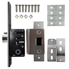 BORG LOCKS S505 AR Aluminium Latch Long Forend 28mm Backset To Suit BL5000 Series Left Handed With Fixing Kit