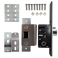 BORG LOCKS S505 AR Aluminium Latch Long Forend 28mm Backset To Suit BL5000 Series Right Handed With Fixing Kit