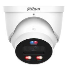 DAHUA IP Turret Dome WizSense Series 3 Network Camera With Active Deterrence 30 Metre IR 12V DC 6MP - White