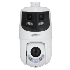 DAHUA IP PTZ WizSense 4MP + 8MP Network TiOC Camera With Starlight IR 25 x Optical Zoom Active Deterrence 12V DC White