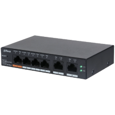 DAHUA Network Switch 6 Ports (4 x PoE) Cloud Management Via Dolynk CS4006-4ET-60 4 x PoE Ports - Black