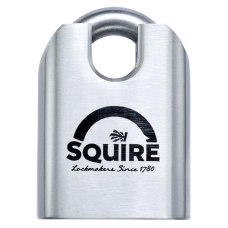 SQUIRE ST65CS 65mm Stronghold Padlock Closed Shackle Keyed To Differ Carded - Stainless Steel