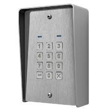 VIDEX 8901 S Keypad Surface Mounted 3 Code 3 Way Illuminated With Rainshield Brushed Matt - Stainless Steel (Brushed)