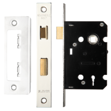 ERA Valiant 3 Lever Mortice Sashlock Square End 64mm Case Satin Keyed To Differ - Satin Stainless Steel