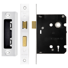 ERA Valiant 3 Lever Mortice Sashlock Square End 76mm Case Polished Keyed To Differ Display - Polished Stainless Steel